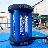 FYTEINFLA Inflatable Cash Cube Booth Inflatable Cube Cash Grab Machine Fast Inflatable Money Machine Booth Money Grab Machine with 2 Blowers for Promotion Advertising Events