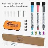 XBoard Magnetic Dry Erase Board/Whiteboard, 36 X 24 Inches, Double Sided White Board,1 Dry Eraser & 3 Dry Erase Markers & 4 Push Pin Magnets