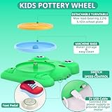 Pottery Wheel for Kids - Complete Pottery Painting Kit Arts and Crafts for Kids Ages 8-12 with 3 Pack Air Dry Clay Art Supplies for Kids Toys Girls Boy Birthday Gift for 6 7 8 9 10 11 12+