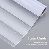 DERZGAO Window Privacy Film with Installation Tools, Non Adhesive Static Cling Anti UV Heat Control Decorative Glass Film Ideal for Home Bathroom Shower Office Glass Door (Blinds 35.4X78.7Inch)