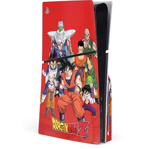 Skinit Decal Gaming Skin Compatible with PS5 Slim Disk Console - Officially Licensed Dragon Ball Z Group Design