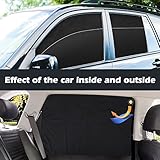 XCBYT Car Window Shades - 4 Pack Car Priavcy Curtains - Side Window Sun Shades for Car Baby - 100% Light Block Sun Shade for Car Window for Car Camping Napping Sleeping Breastfeeding Cloth Changing