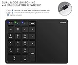 Lazmin112 Wireless Numeric Keypad, 22 Keys 2.4G Bluetooth Number Keyboard with Touchpad, Type C Interface, Support for Win, for iOS, for Android, for OS X Systems(Grey)