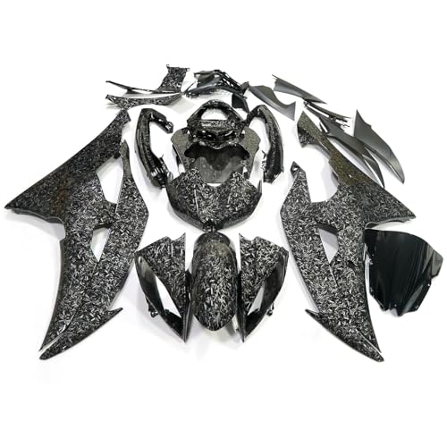 ZXMOTO Motorcycle Fairing Kit Fit for 2008 2009 2010 2011 2012 2013 2014 2015 2016 Yamaha YZF R6 Injection ABS Plastic Bodywork Fairings（Forged Carbon Fiber Look）