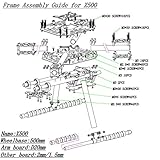 FPVKing 500-X4 500mm Carbon Fiber Center Plate Quadcopter Frame Kit Upgrade S500 SK500 F450 with Fixed Landing Gear