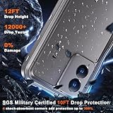 Hualele Moto G Play 2024 Case Waterproof, Built in Lens & Screen Protector Rugged Full Body Heavy Duty Protective Shockproof IP68 Underwater Case for Moto G Play 2024 Black