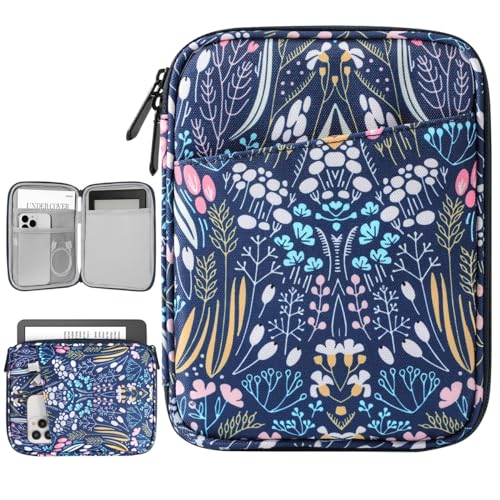 Vinabilia 6-7 Inch Sleeve Carrying Case for 7" Kindle Colorsoft Signature Edition and All-New Kindle Paperwhite, Protective Sleeve Cover Pouch Bag for 6" Kindle/Kindle Oasis/E-Reader, Night Blue