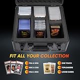 HZGXQN Graded Sports Card Storage Box, Trading Card Storage Box, Graded Card Slab Carrying Case Fits PSA BGS FGS & SGC, Sports & Trading Collector Storage Box fits Pokemon MTG Baseball (XL)