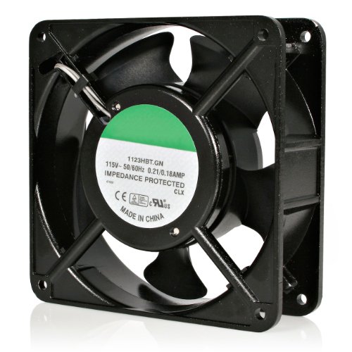 StarTech.com 120mm Axial Rack Muffin Fan for Server Cabinet - 115V - AC Cooling - Low Noise & Quiet PC Computer Case Fan , TAA (ACFANKIT12)