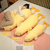 PEACH CAT Long Duck Plush Pillow Cute Duck Stuffed Animal Toy Gift for Girls Boys Yellow 51.1"