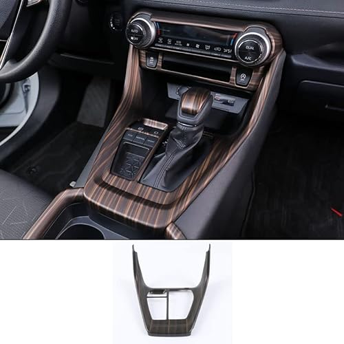 ERIDANUS Auto Accessories Fit for RAV4 2024 2023 2022 2021 2020 2019 Interior Gear Shift Box Panel Frame Overlay Cover Trim (Peach Wood Style) ABS 1 PC