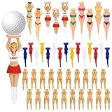 SUBANG 45 Pieces Funny Golf Tees Sexy Girl Lady Bikini Girl Golf Tees Naked Novelty Golfing Tee Nude Golfer Accessories Plastic Pin up Golfing Tee for Golfer Game Training