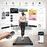 Walking Pad Treadmill with APP, 3 in 1 Under Desk Treadmill, 2.5HP Low Noise Walking Vibration Pad with Remote Control,Portable Treadmill for Home Office, Red