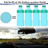 Beieverluck 400 Pieces Car Windshield Washer Fluid Concentrated Tablets Solid Windshield Effervescent Wiper Tablet for Car Room Kitchen Window Glass Cleaning