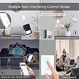 MOES Touch Wall Single Live Wire Smart Switch，No Neutral Wire Needed, 2.4GHz WiFi RF433 Light Switch Works with Smart Life/Tuya App, Alexa and Google Home, Single Pole 110V, White 2 Gang