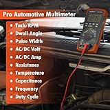 Automotive Multimeter Engine Analyzer, AIOMEST Digital DMM Meter AI-770K to Measure Car Dwell Angle, RPM Tach, Injection Pulse, AC/DC Amp Voltage Ohm True-RMS 6000 Count Multi Tester