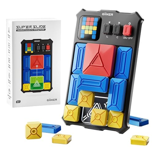 GiiKER Super Slide Puzzle Games, Original 500+ Challenges Brain Teaser Puzzle, Toys for Kids Teens, Travel Games Birthday Gifts Easter Basket Stuffers for Boys Girls, Activities for Road Trips