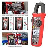 UNI-T UT201+/UT202+/UT203+/UT204+/UT202A+ AC/DC 600A/600V Digital Ammeter Clamp Meter DC AC for Measuring Ammeter Voltmeter Ohm Tester(UT204+)