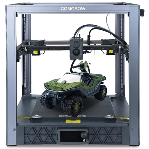 Comgrow SV08 3D Printer, with 700mm/s Printing Speed Core-XY Auto Leveling with 4 Independent Z Motors and Pressure Sensor, 300℃ Hotend Dual-Gear Direct Extruder Build Volume 13.8x13.8x13.6 inch