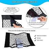 XIWUMOER 6Pack Mesh Cargo Net Car Storage Net Wall Sticker Organizer Pouch Bag Elastic Mesh Net with Tape Stickers for Trunk Storage Mesh Storage Holder for Cabinet Organize 6PCS (Different Sizes)