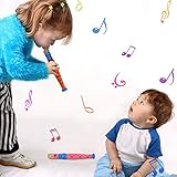 2 pcs Small Wooden Recorders for Toddlers, Colorful Piccolo Flute for Kids,Learning Rhythm Musical Instrument,Sealive Baby Early Education Music Sound Toys for Autism or Preschool Child (Random Color)