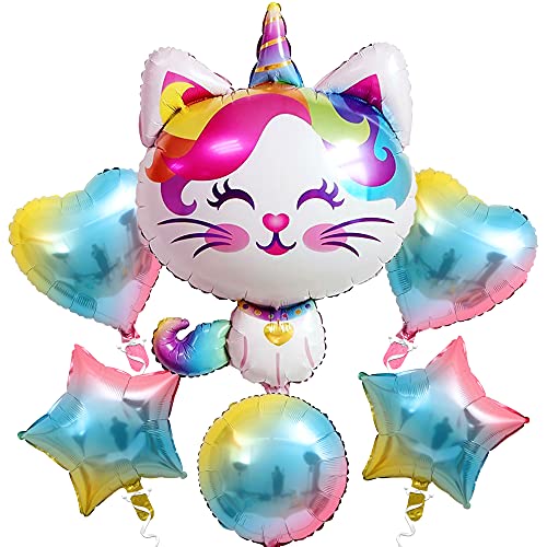 KatchOn Big Cute Caticorn Pack - 36 Inch: Cat, Kittycorn & Caticorn Party Supplies - Set of 6