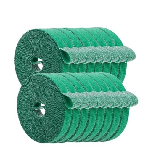 ZSJYMBH 5-120M Adjustable Self Adhesive Plant Nylon Cable Tie Plant Hook Loop Support Garden Twine Bandage Reusable Fastener Tape Strips(80M(16 Rolls))