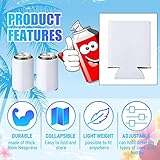 CHENGU 100 Pack White Blank Can Cooler Sleeves Bulk Sublimation Blanks Can Coolers Neoprene Foam Beer Sleeves Collapsible Plain Drink Holder Cold Soda Insulator for Soda Bottle Weddings Birthday Party