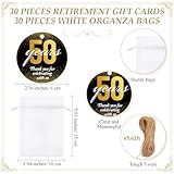 Jingmore 30 Set 50th Birthday Party Favors for Guests Bottle Opener Keychains Bulk Thank You Cards with Organza Gift Bags for Birthday Anniversary Souvenirs, Cheers to 50 Years