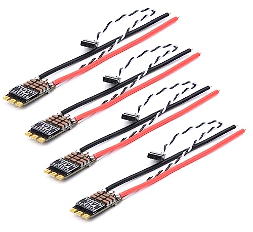 Readytosky 35A ESC 2-6S Brushless ESC Lipo BLHeli_S Brushless Electronic Speed Controller Support D-Shot 150/300/600 for FPV Drone RC Helicopter Quadcopter(4PCS)
