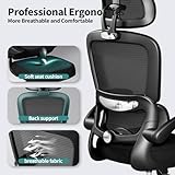 TRALT Office Chair Ergonomic Desk Chair, 330 LBS Home Mesh Office Desk Chairs with Wheels, Comfortable Gaming Chair, High Back Office Chair for Long Hours (Black)