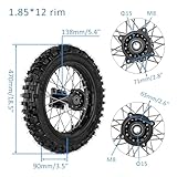 ICONSPORTSS Complete Off Road 60/100-14 80/100-12 Tire Rim 14" 12" Wheel Front Forks Triple Tree Disc Brake Set with Swingarm Kit for Dirt Bike Pit Bike CRF50 70cc 110cc 125cc Taotao Coolster