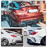 MCARCAR KIT Real Carbon Fiber Rear Diffuser for Mercedes Benz CLA Class W117 C117 CLA220 CLA250 Sport & CLA45 AMG Sedan 2013-2019 Lower Bumper Lip Spoiler Body Kit（not for Base Model)