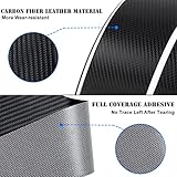 Z Zeba EXPRESS 4PCS Car Door Sill Protector for Chevy Trax,Carbon Fiber Leather Car Door Threshold Protection Sticker Anti-Dirty Sill Decoration Scuff Plate Scratch Cover Accessories Sky Blue