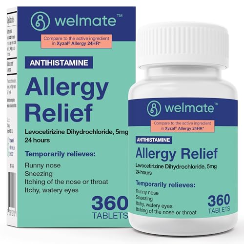 WELMATE - Levocetirizine Dihydrochloride 5mg (360 ct) - Non Drowsy Allergy Medicine - 24 Hours - Antihistamine - Generic Allergy Pills - Over-The-Counter Medication - HSA Eligible & FSA Eligible