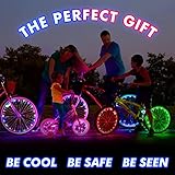 Activ Life LED Bike Wheel Lights with Batteries Included, Get 100% Brighter and Visible from All Angles for Ultimate Safety & Style (1 Tire Pack, Multicolor)