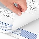 AT-A-GLANCE 2025 Desk Calendar, Monthly, Desk Pad, 24" x 19", Jumbo, Blue/Gray (SW2300025)