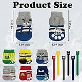 24Pcs Cat Mittens to Prevent Scratching,Cute Patterned Non Slip Cat Booties,Multi Colored Cat Shoes with Adhesive Tabs,Ideal for Bathing Cats,Trimming Nails Walking Puppies