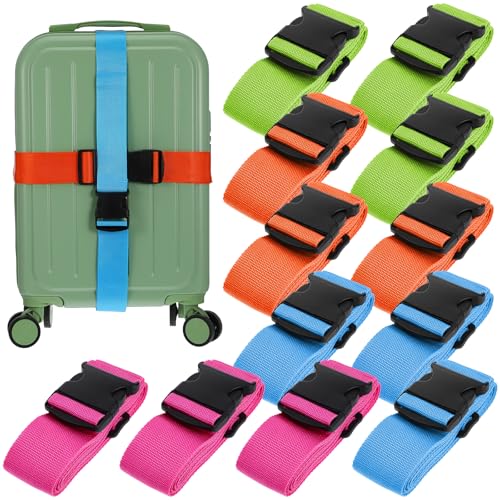 12 Pack Luggage Straps Suitcase Belts Straps Wide Adjustable Packing Straps Travel Belts Accessories for Business Traveling Packing