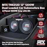 MTX 12 Inch Subwoofer Enclosure, Planet Audio 1500 Watt Amp, and Soundstorm 8GA Wiring Kit