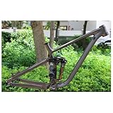 HIMALO Downhill Mountain Bike Suspension Frame 27.5er 29er XC/FR/DH Bike Frame 15.5''/17''/18'' Disc Brake Thru Axle Boost 12x148mm/142mm with Rear Shocks(Titanium,18'')
