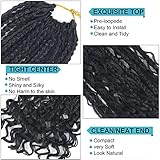 Goddess Box Braids Crochet Hair With Curly Ends 12 Inch Bohomian Box Braids Crochet Braids 8 Packs 3X Crochet Braids Synthetic Braiding Hair Extension for Black Women(12 Inch (Pack of 8), 1B)…