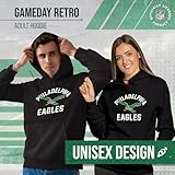 Team Fan Apparel NFL Adult Unisex Retro Gameday Ultra Soft Fleece Hooded Sweatshirt, Officially Licensed Football Hoodie (Philadelphia Eagles - Black, XXXXX-Large)