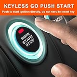 Car Alarm System Push to Start Ignition Kit, PKE Passive Keyless Entry Car Alarm System with Remote Start, Push to Engine Start Stop（Connect to car Original Horn