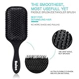 4Pcs Paddle Hair Brush, Detangling Brush and Hair Comb Set for Men and Women, Great On Wet or Dry Hair, No More Tangle Hairbrush for Long Thick Thin Curly Natural Hair