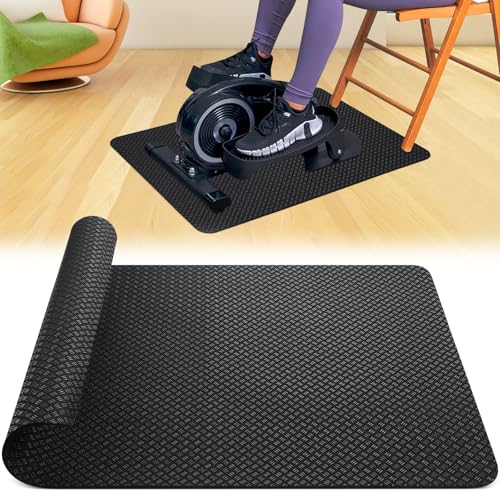 TOBWOLF Upgraded Double-Sided Non-Slip Workout Mat for Under Desk Elliptical, Exercise Mat for Ellipse Leg Exerciser as Seen on TV, Anti-Slip Mat Suitable for Leg Exerciser While Sitting for Seniors