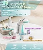 Labelife Embossing Label Maker Machine with Tapes,Omega S Vintage Embossed Label Maker,Retro Embossing Machine with 3 Rolls 3D Embossing Label Tapes Waterproof for Home Office Kids DIY Crafting, Green