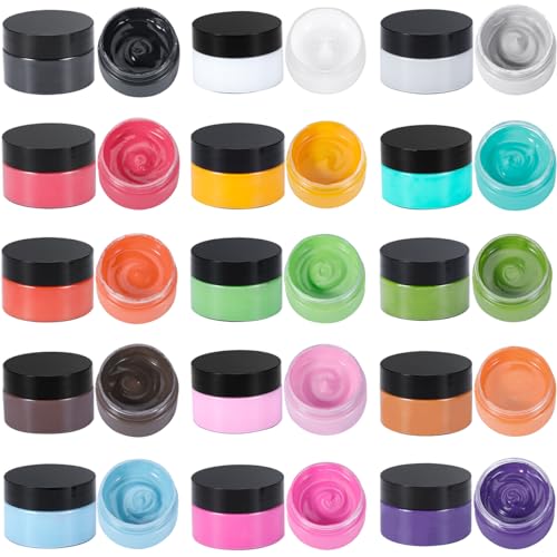 BOOLOOEN 15 Color Chalk Paint Paste Set, Chalk Paint Paste Stencil Paste Ink, Self-Adhesive Silk Screen Stencil Ink, Chalkboard Art Craft Paint Chalkboard Ink Paste for DIY Home Decor.