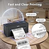 Nelko Bluetooth Thermal Shipping Label Printer, Wireless 4x6 Shipping Label Printer for Shipping Packages, Support Android, iPhone and Windows, Black, 1 Pack