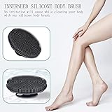 INNERNEED Food-grade Soft Silicone Body Scrubber Shower Brush Handheld Cleansing Skin Brush, Gentle Exfoliating and Lather Well (Pack of 4)